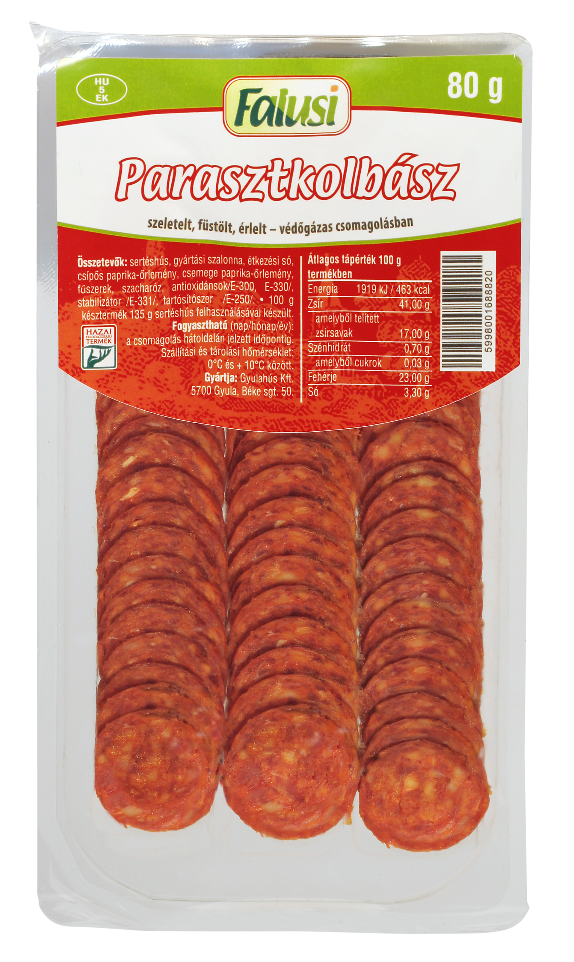 Falusi Paraszt kolbász szeletelt 80g